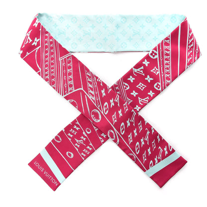 Louis Vuitton Silk Monogram Trunkit Bandeau Framboise 1 of 4