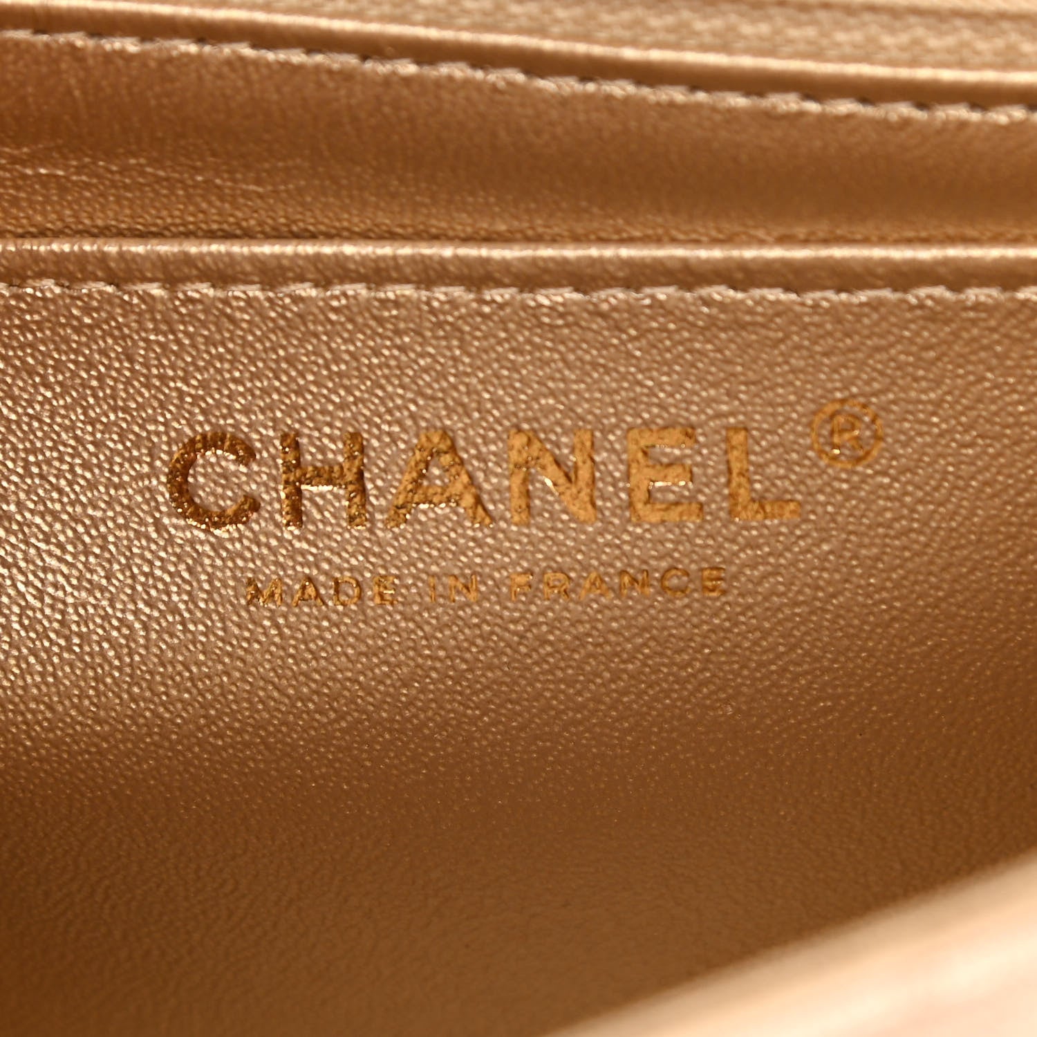 Chanel Metallic Lambskin Quilted Mini Square Flap Gold 5 of 10