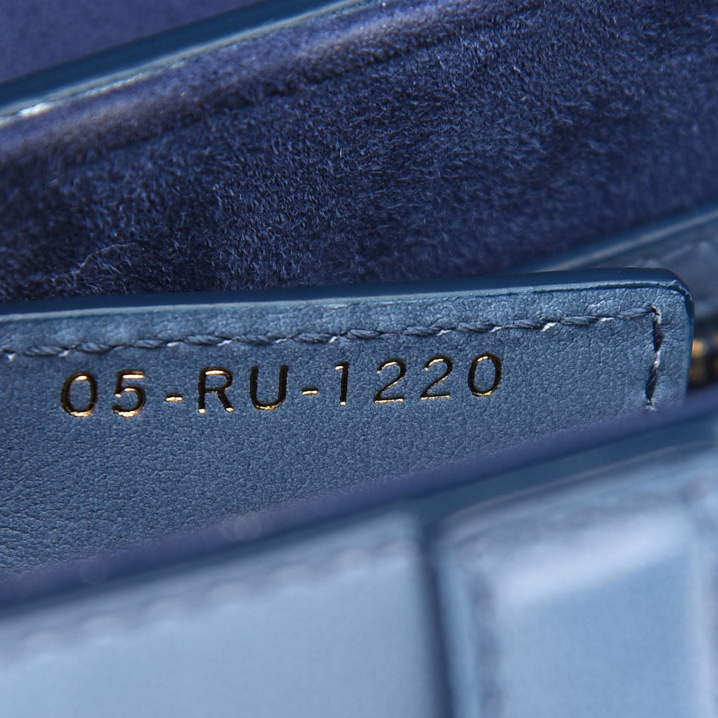 Calfskin Gradient Saddle Bag Indigo Blue