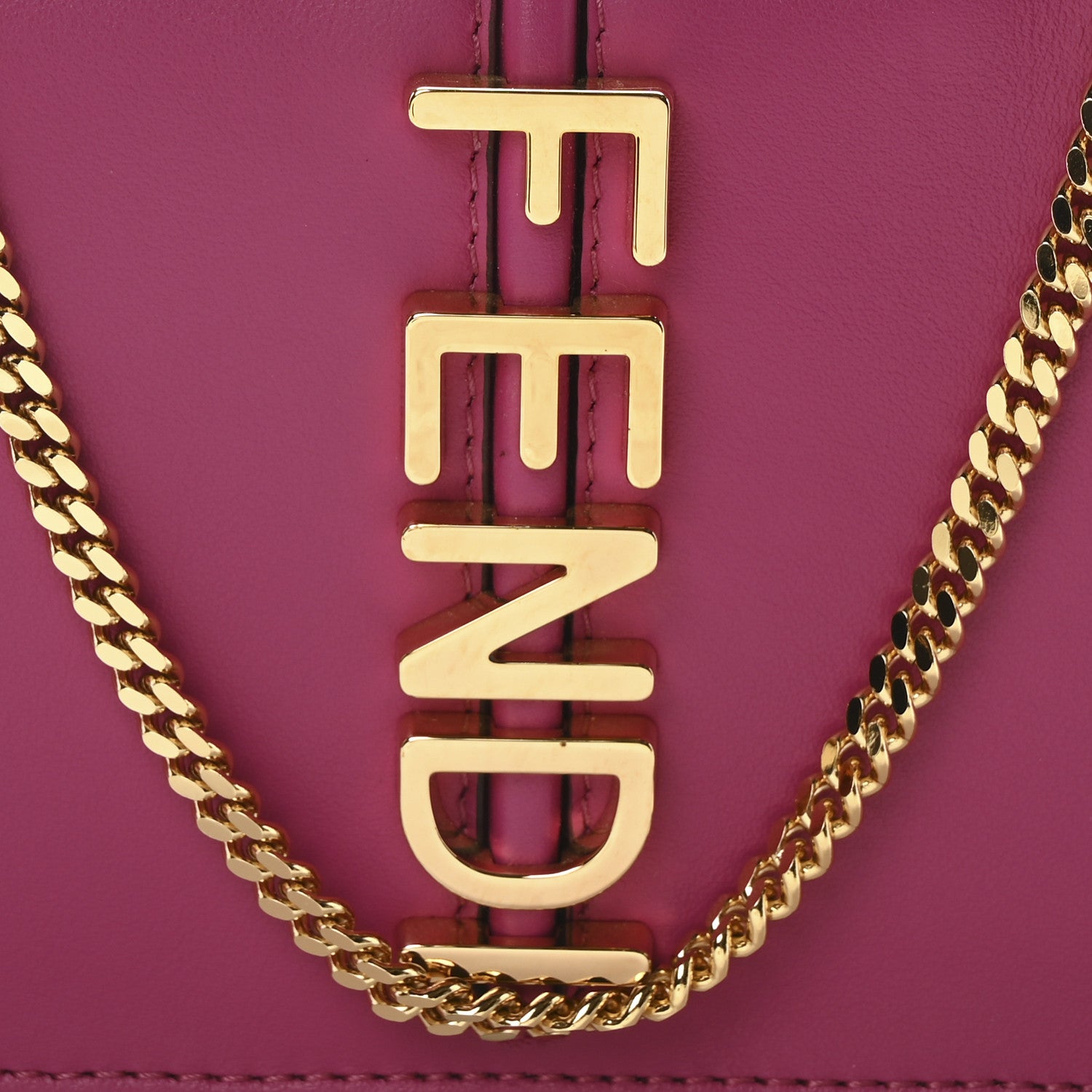 Fendi Vitello Grace Matte Fendigraphy Wallet on Chain Ciclamino Pilar 9 of 11