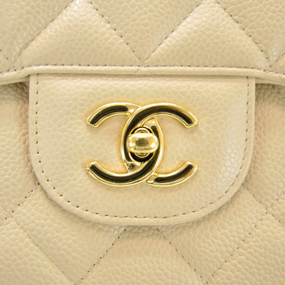 Chanel Caviar Jumbo Single Flap Beige 8 of 12