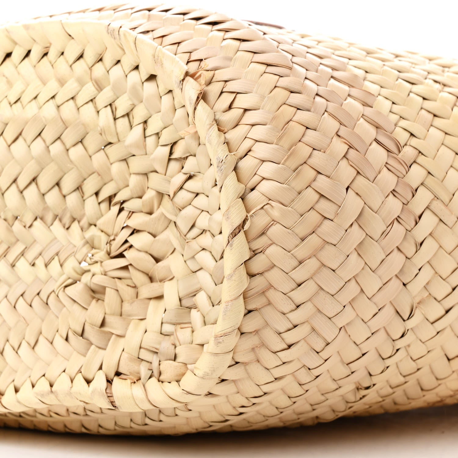 Celine Raffia Calfskin Triomphe Medium Panier Tan 9 of 9
