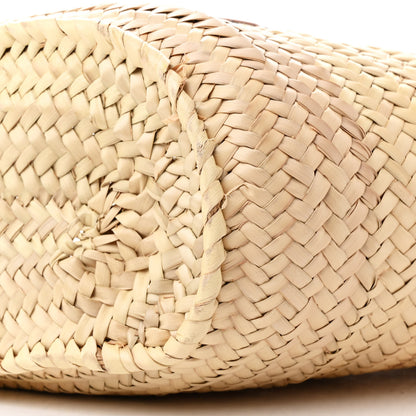 Celine Raffia Calfskin Triomphe Medium Panier Tan 9 of 9