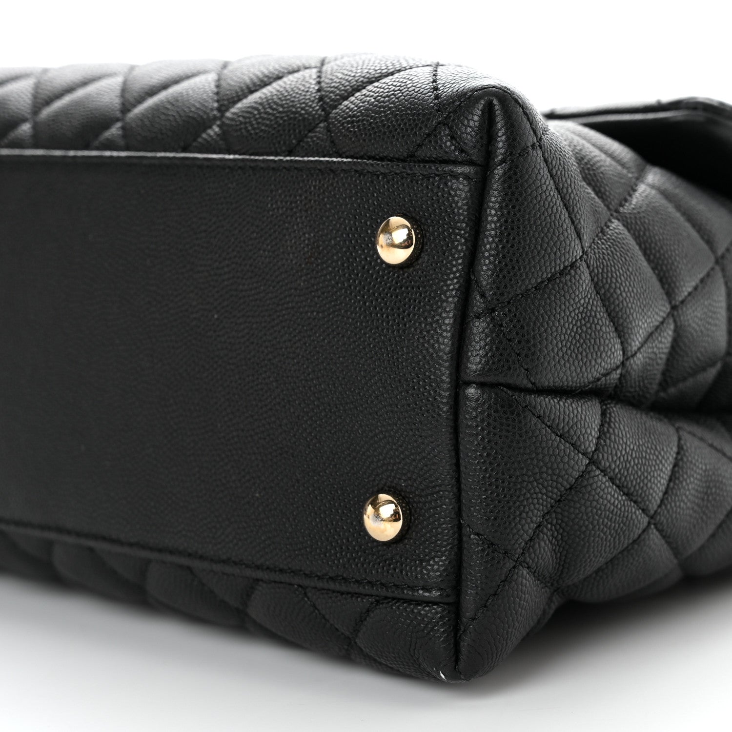 Chanel Caviar Quilted Medium Coco Handle Flap Black 10 of 11