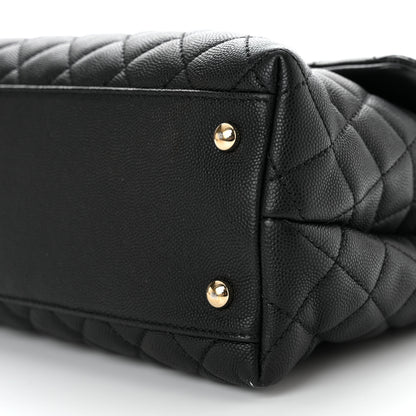 Chanel Caviar Quilted Medium Coco Handle Flap Black 10 of 11