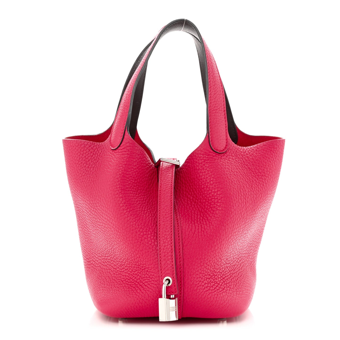 Taurillon Clemence Swift Eclat Picotin Lock 18 PM Framboise Rouge Sellier