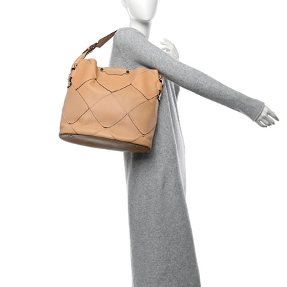 Salvatore Ferragamo Calfskin Woven Satchel Fieno 2 of 10