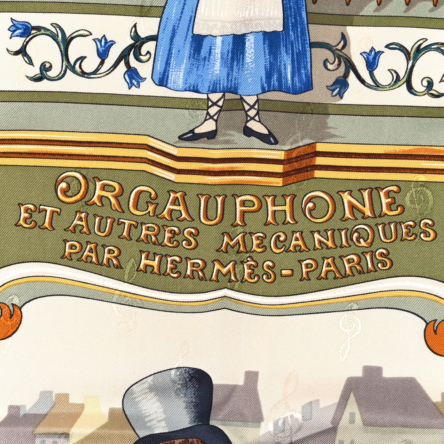 Hermes Silk Orgauphone Et Autres Mecaniques Scarf 90 1725932