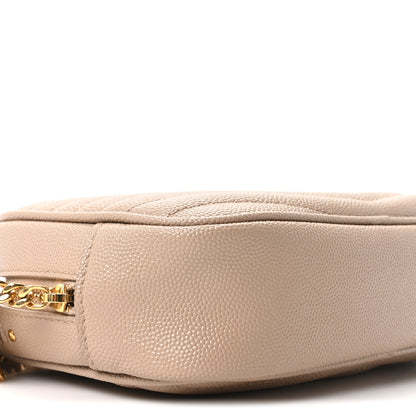 Saint Laurent Grain De Poudre Matelasse Monogram Mini Lou Camera Bag Dark Beige 9 of 11