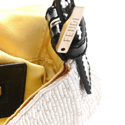Fendi Beaded Baguette White Black 15 of 17