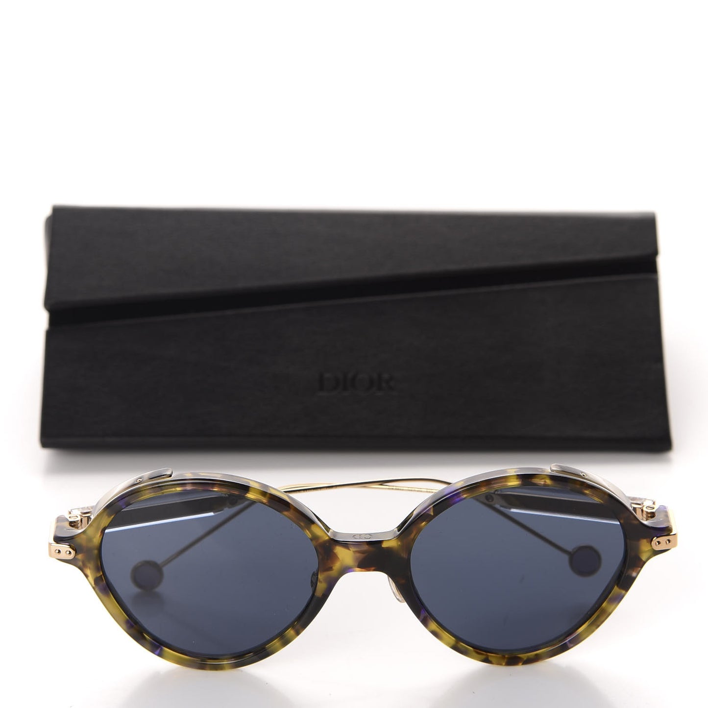 Acetate Umbrage Round Sunglasses Tortoise Blue