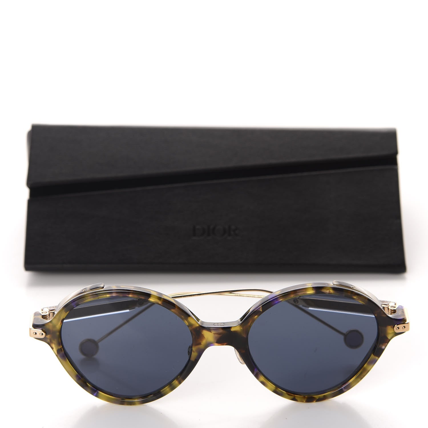 Christian Dior Acetate Umbrage Round Sunglasses Tortoise Blue 7 of 7