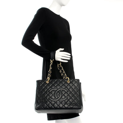 Chanel Caviar Quilted Grand Shopping Tote GST Black 2 of 8