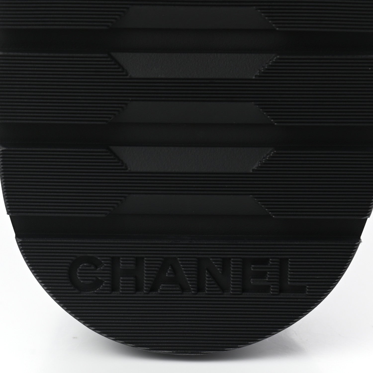 Chanel Shiny Calfskin Quilted Lace Up Combat Boots 37.5 Black 6 of 9