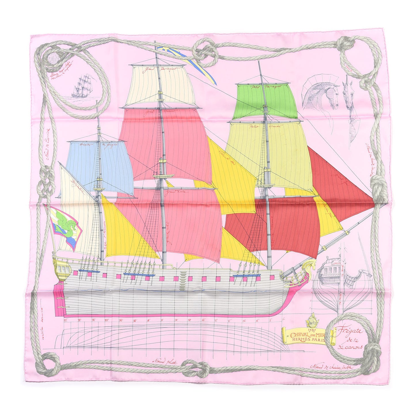Silk Cheval De Mer Scarf 90