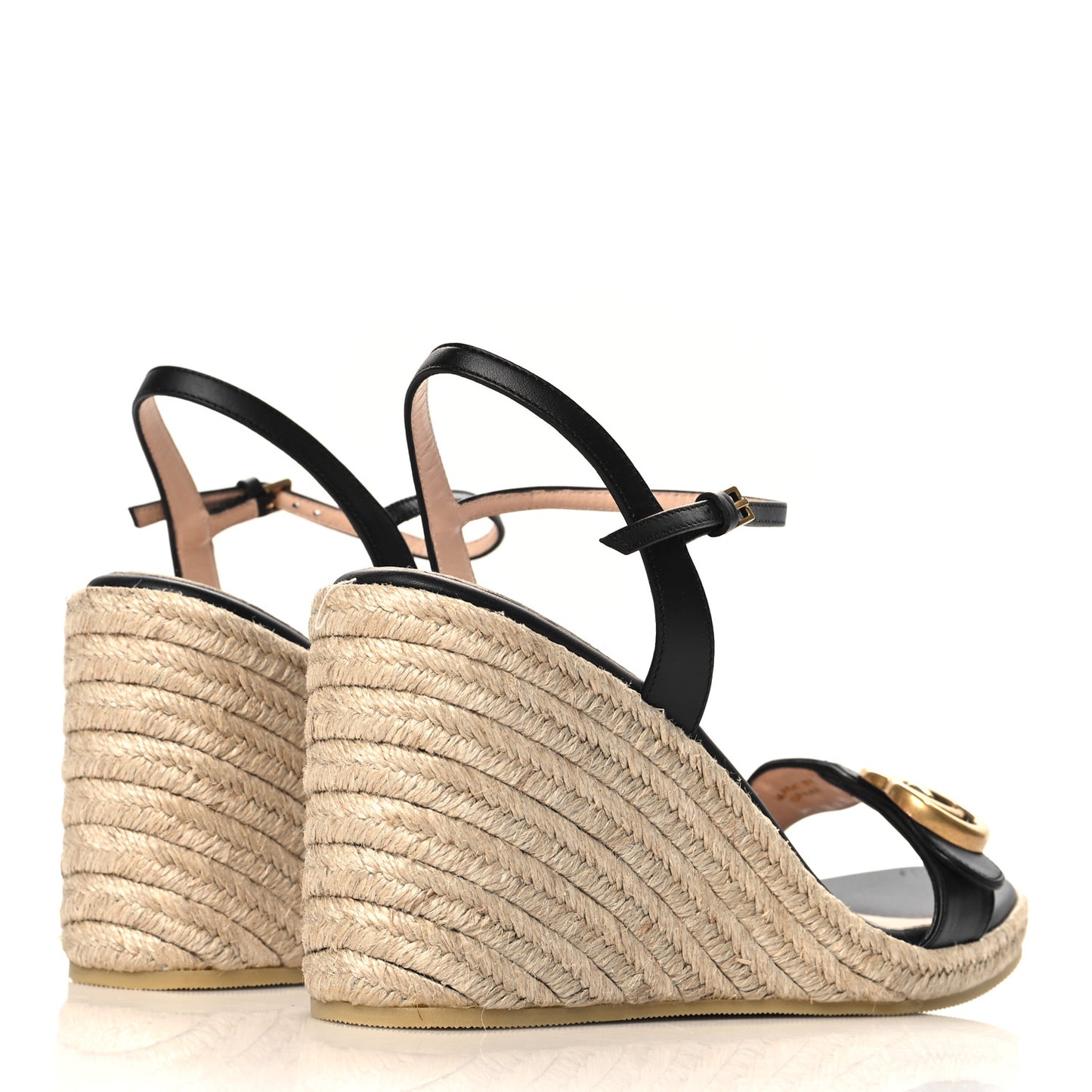 Galassia Aitana Espadrille 10/95mm Wedge Sandals 40.5 Black