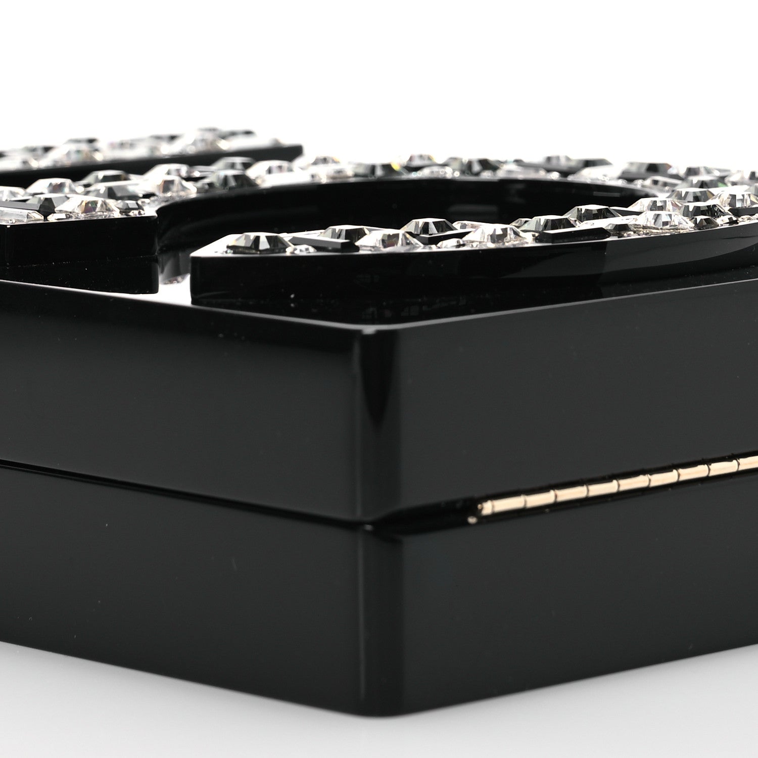 Chanel Plexiglass Strass Mosaic No 5 Minaudière Clutch  Black 9 of 13