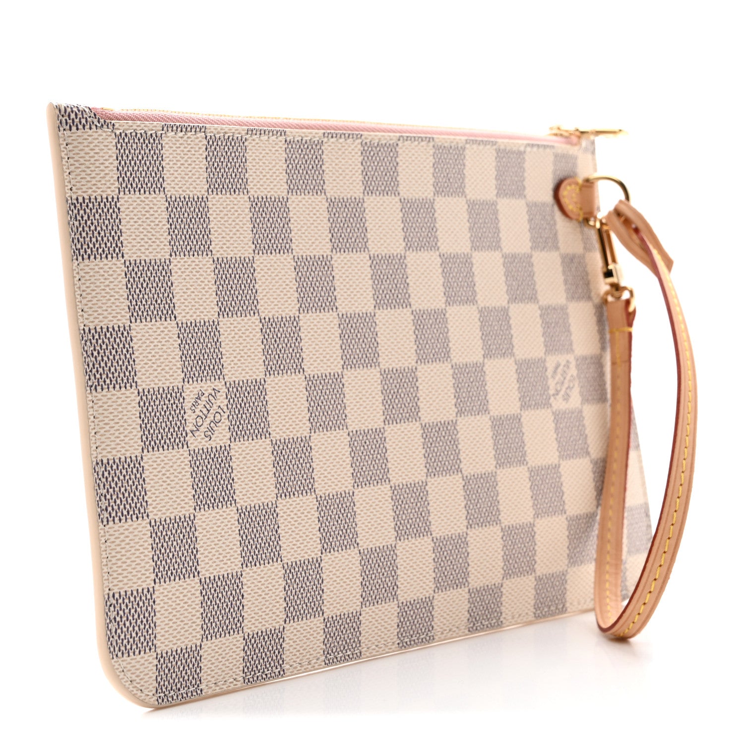 Louis Vuitton Damier Azur Neverfull MM GM Pochette Rose Ballerine 3 of 6