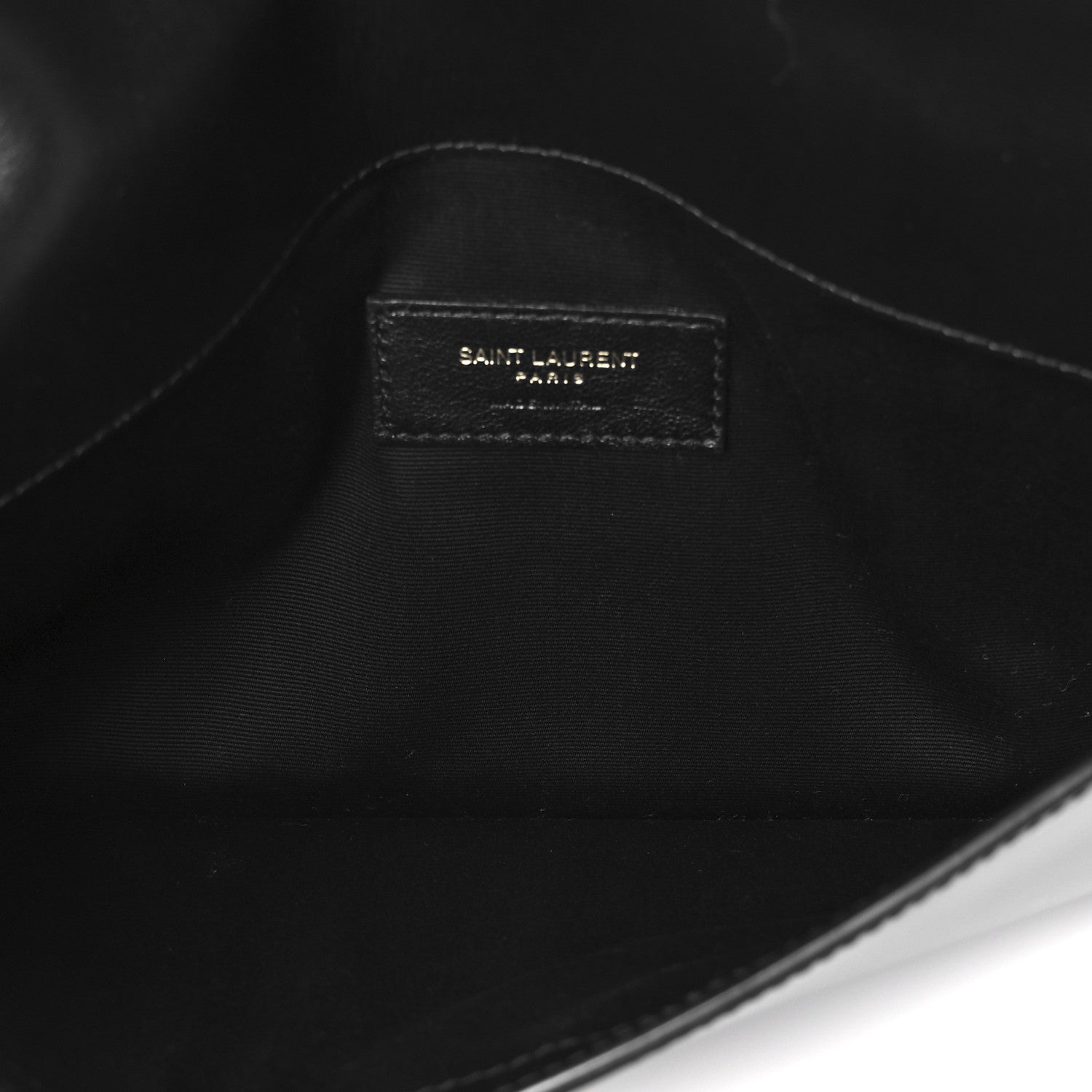 Saint Laurent Patent Calfskin Monogram Uptown Clutch Black 5 of 8