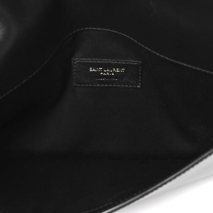 Saint Laurent Patent Calfskin Monogram Uptown Clutch Black 5 of 8