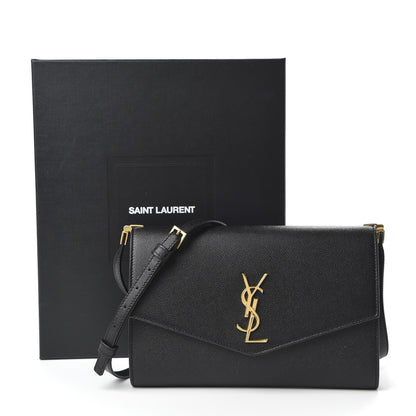 Saint Laurent Grain De Poudre Mini Uptown Crossbody Bag Black 10 of 10