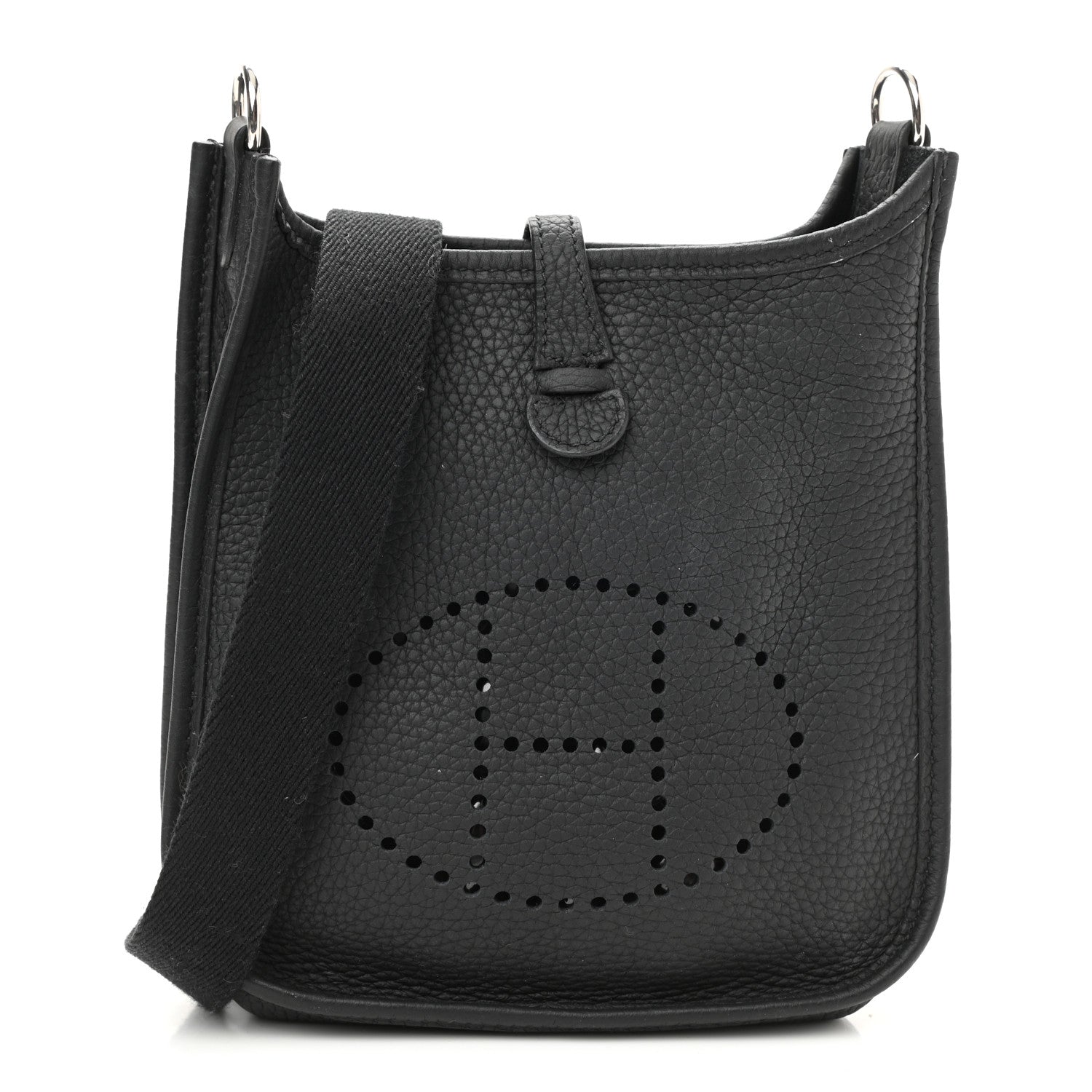 Hermes Taurillon Clemence Evelyne TPM Black 1 of 8
