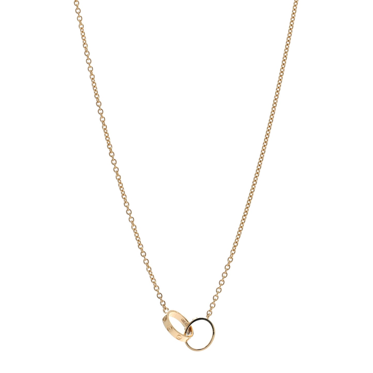 18K Yellow Gold Interlocking LOVE Necklace