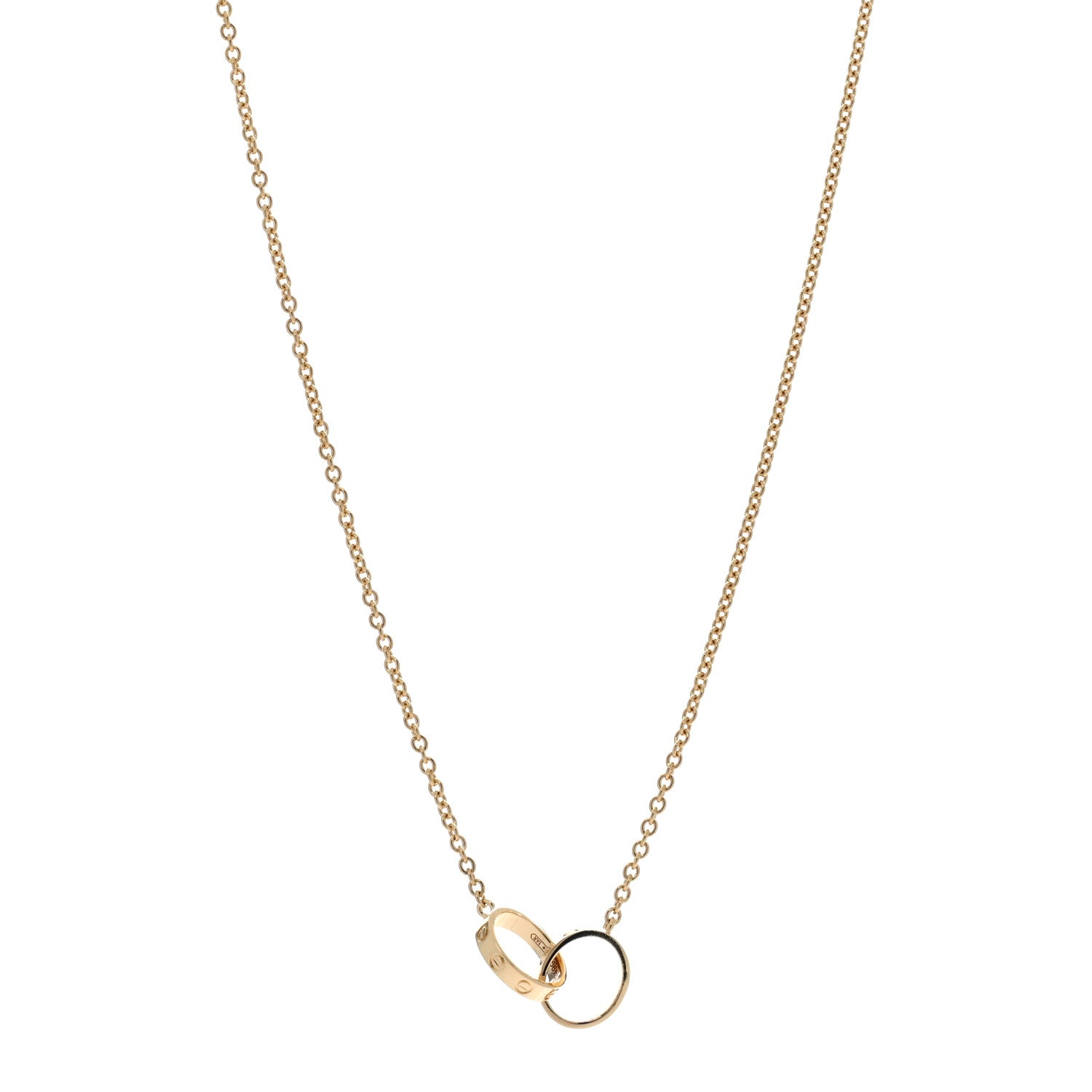 Cartier 18K Yellow Gold Interlocking LOVE Necklace 1 of 5