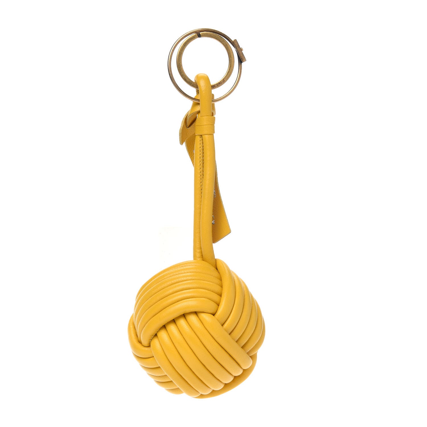 Balenciaga Danish Knot Keyring Charm Jaune Soleil 2 of 3