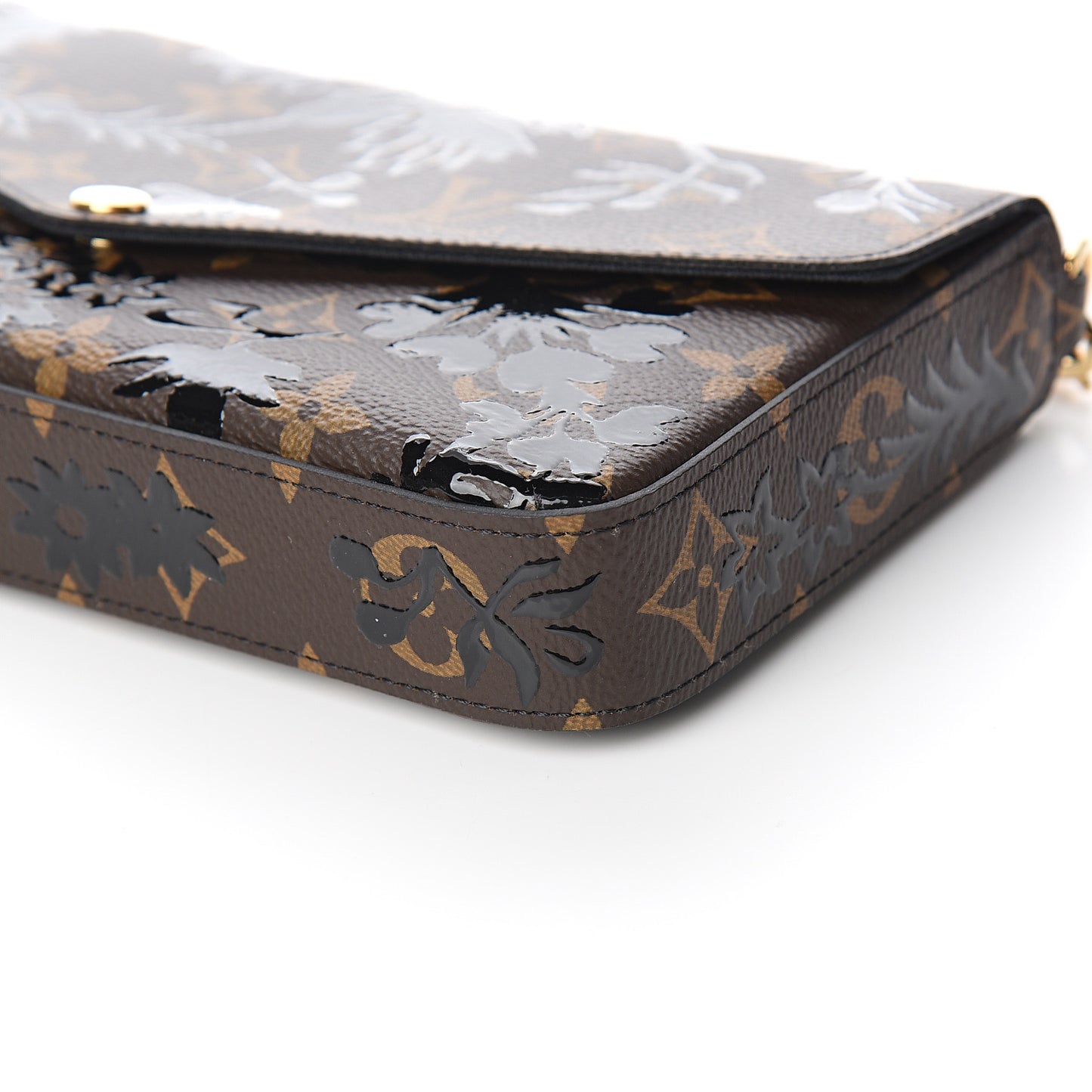 Monogram Blossom Pochette Felicie Chain Wallet Black