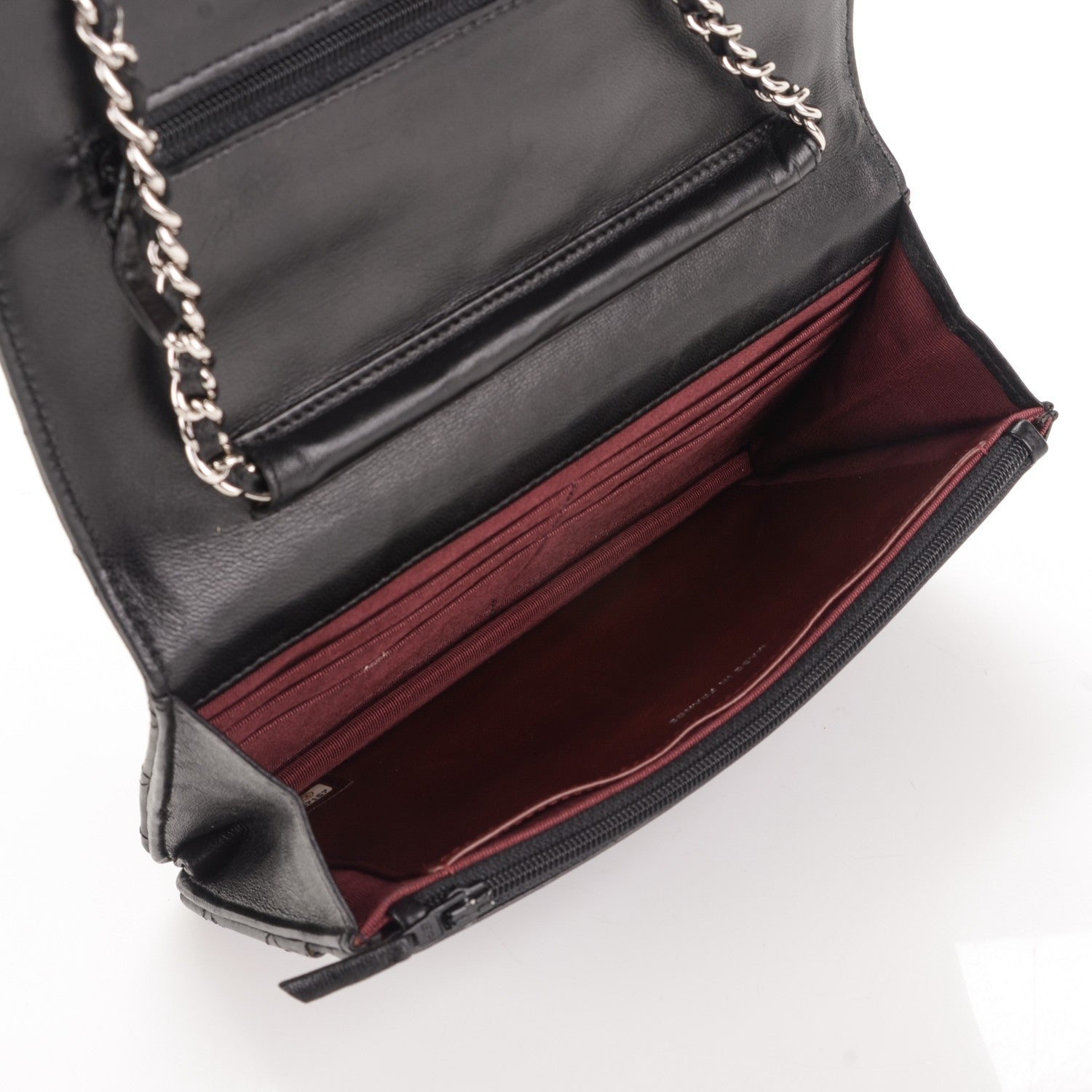 Chanel Lambskin Quilted Wallet On Chain WOC Black 5 of 8