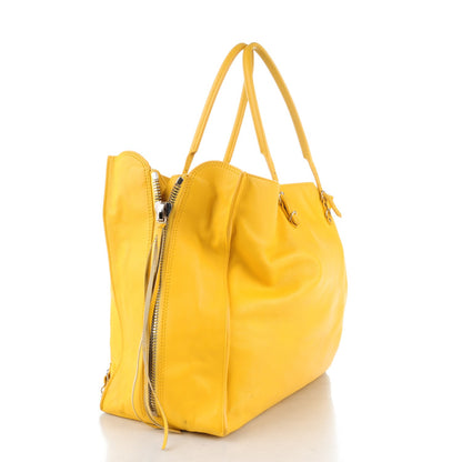 Balenciaga Supple Calfskin Papier A4 Zip Around Tote Jaune Soleil 3 of 8