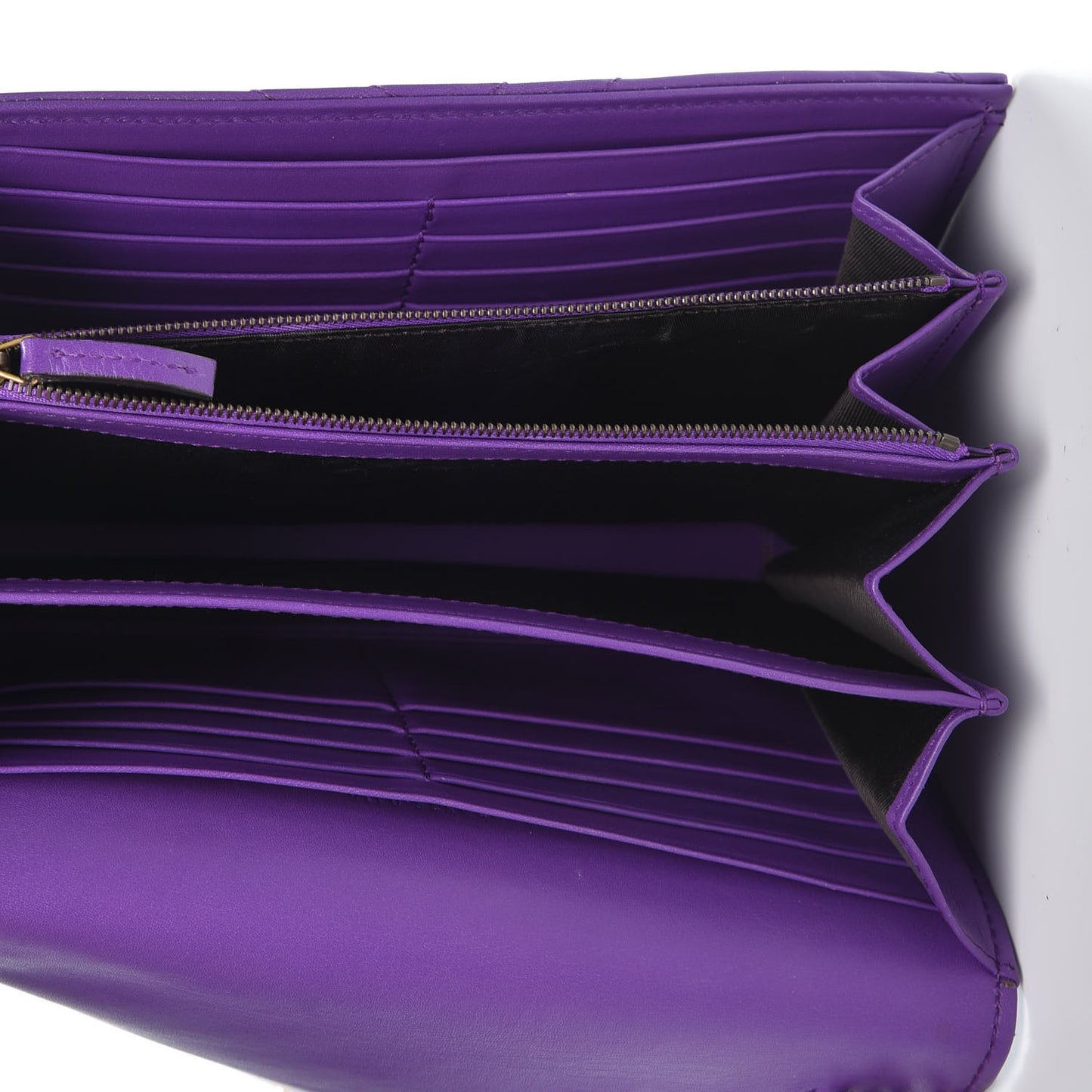Calfskin Matelasse GG Marmont Chain Wallet Shine Purple