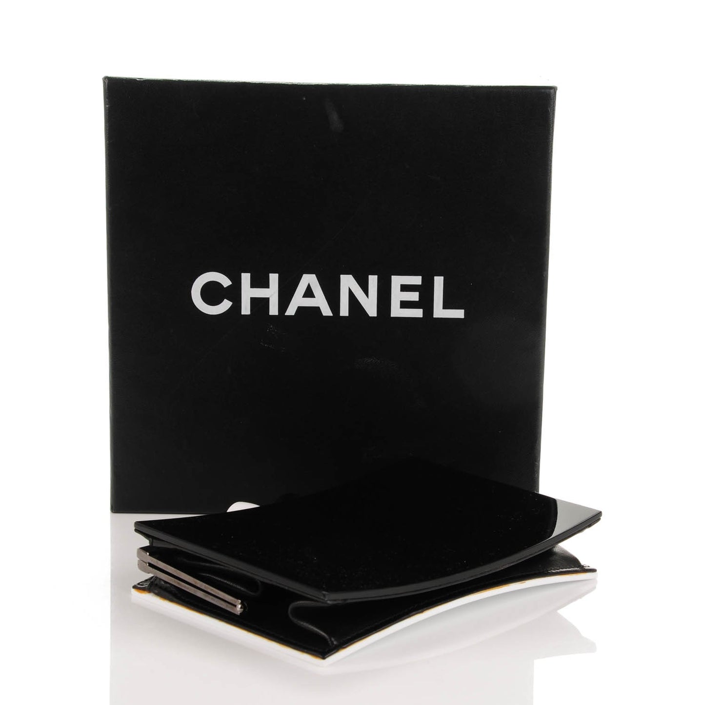 Acrylic Frame Clutch Black White