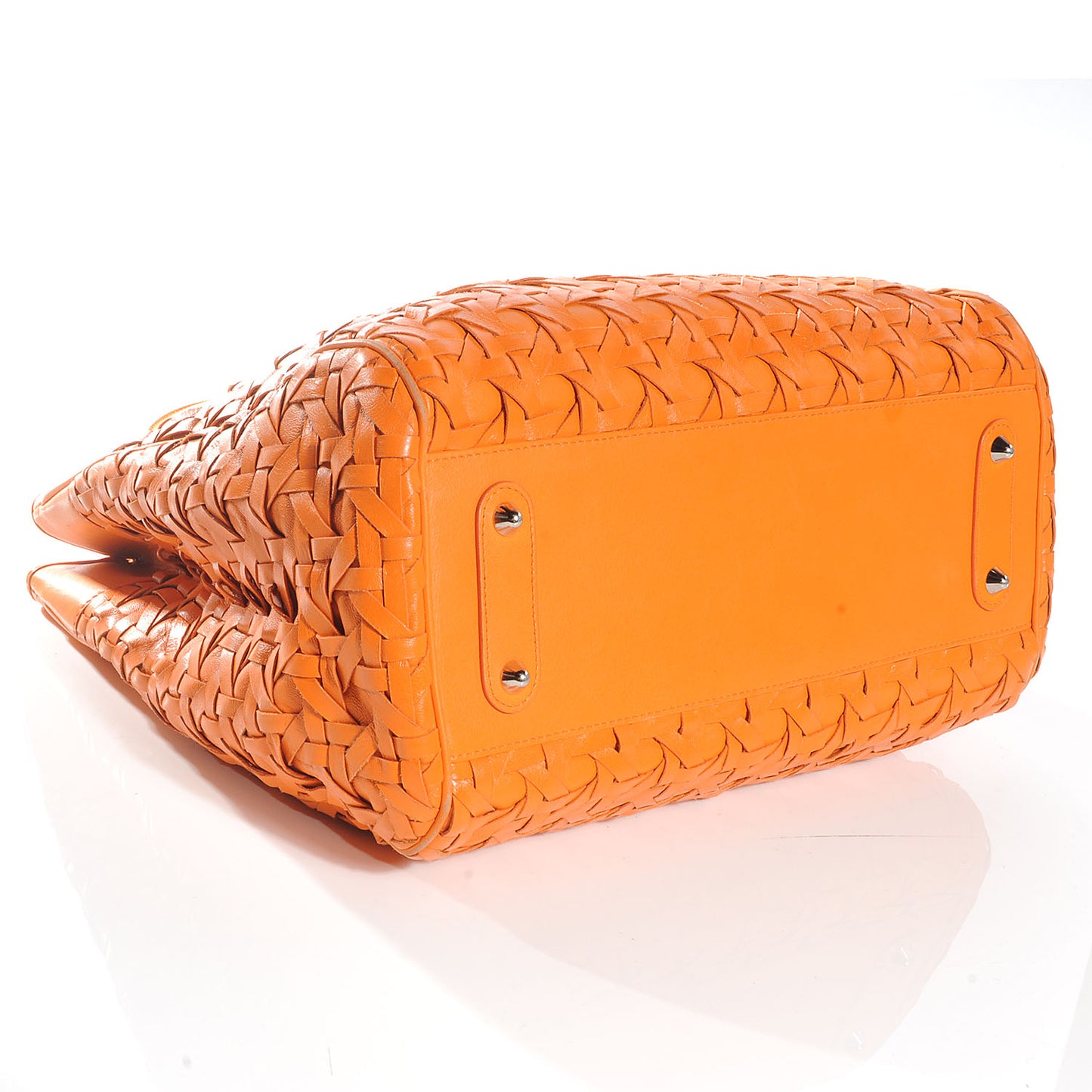 Woven Lady Dior Avenue Tote Orange