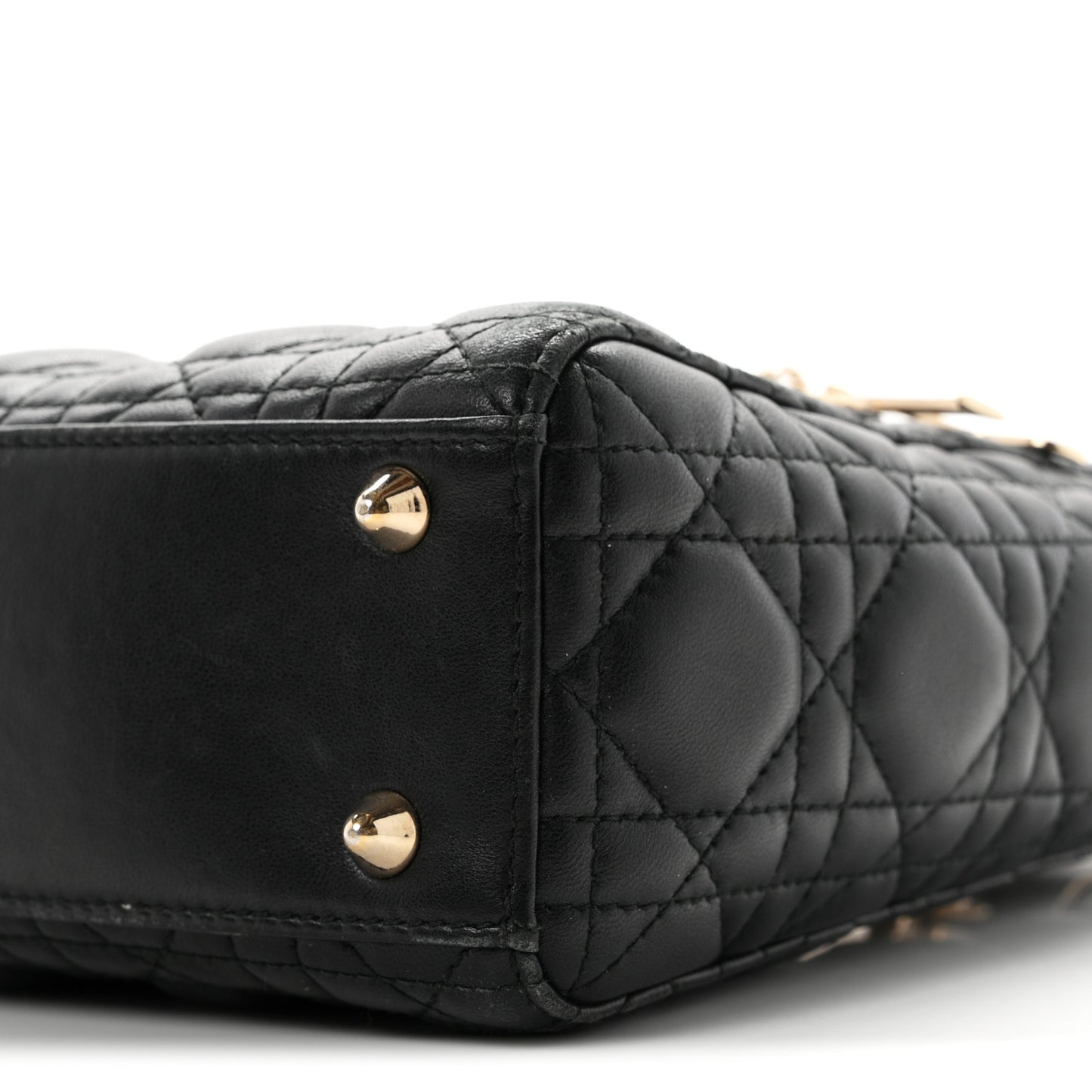 Lambskin Cannage Small Lucky Badges My Lady Dior Black