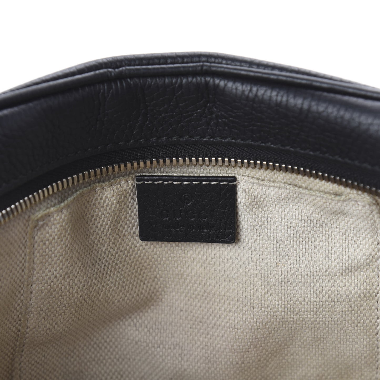 Pebbled Calfskin Small Soho Disco Bag Black