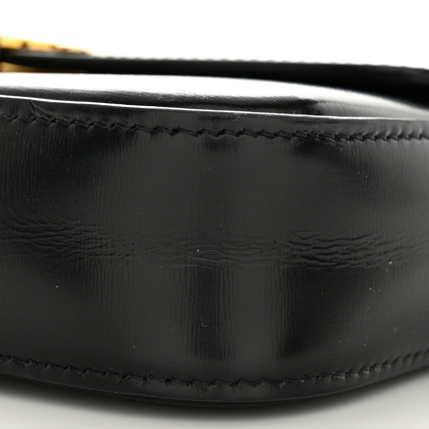 Celine Shiny Calfskin Triomphe Shoulder Bag Black 6 of 12