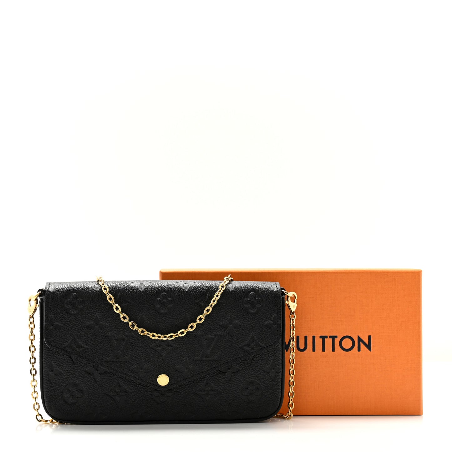 Empreinte Pochette Felicie Chain Wallet Black