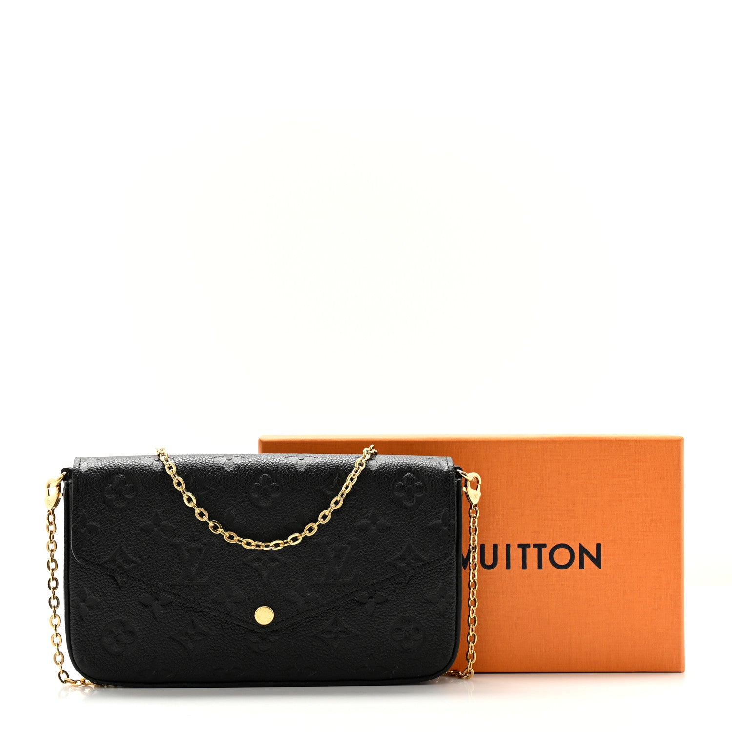 Louis Vuitton Empreinte Pochette Felicie Chain Wallet Black 12 of 12