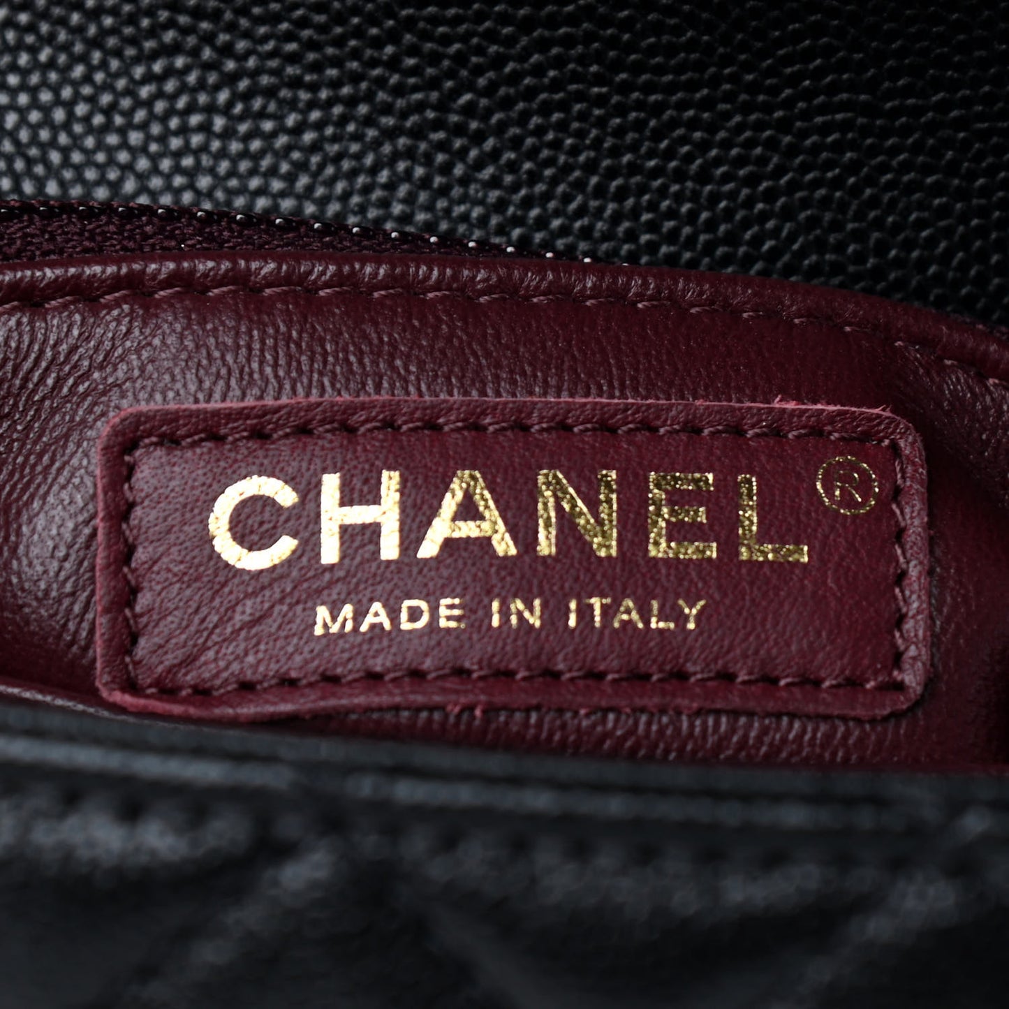 Caviar Quilted Mini Coco Handle Flap Black