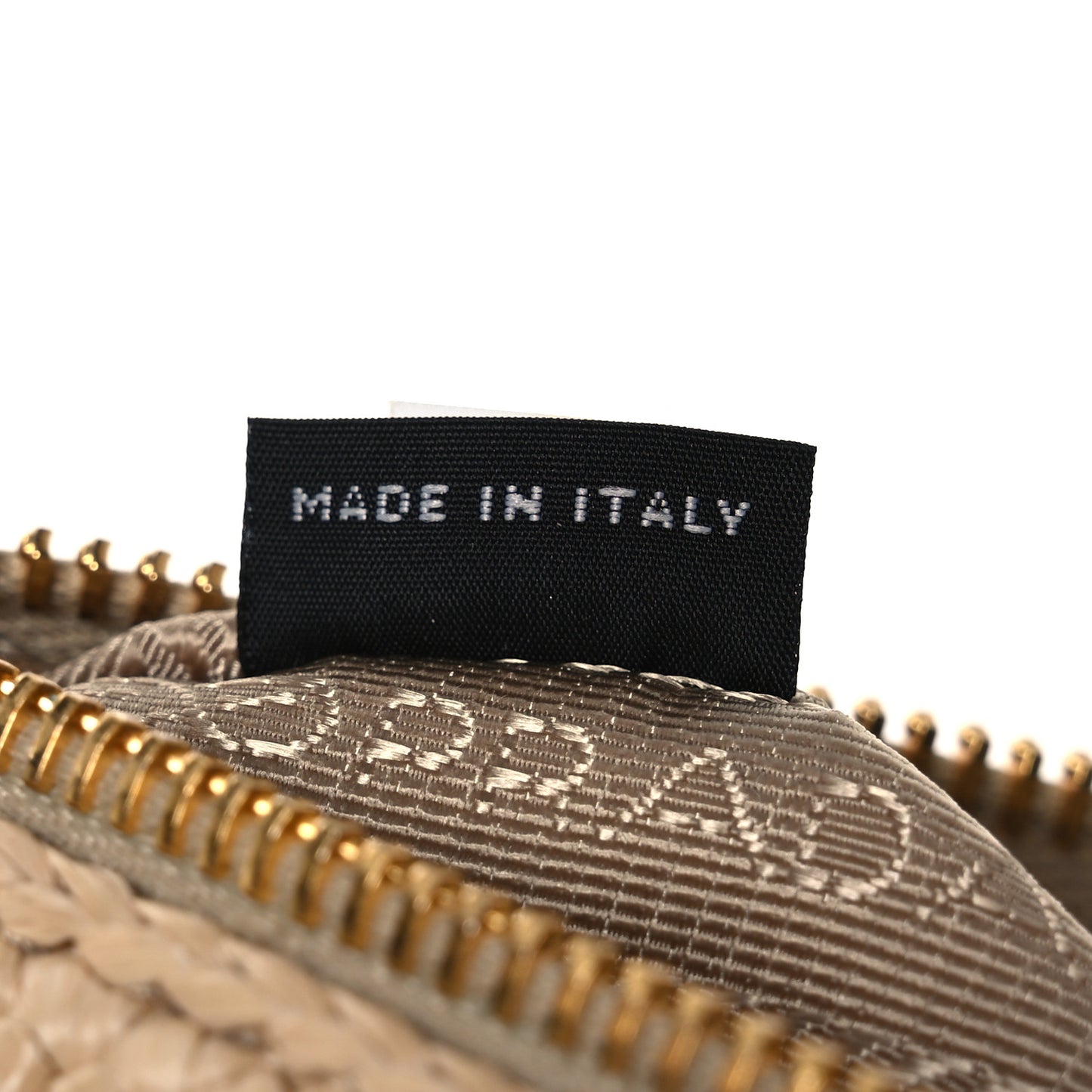 Raffia Effect Crochet Metal Triangle Logo Mini Triangle Shoulder Bag Naturale