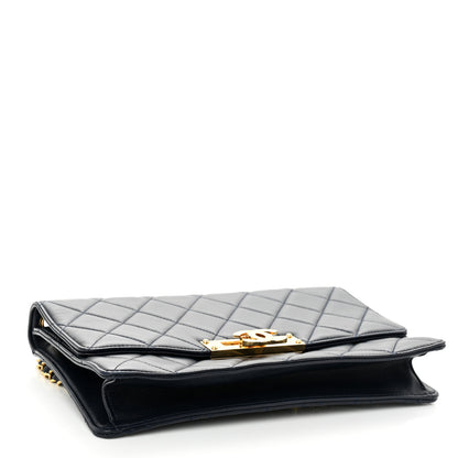 Chanel Lambskin Quilted Large Golden Class Flap Navy 4 of 12