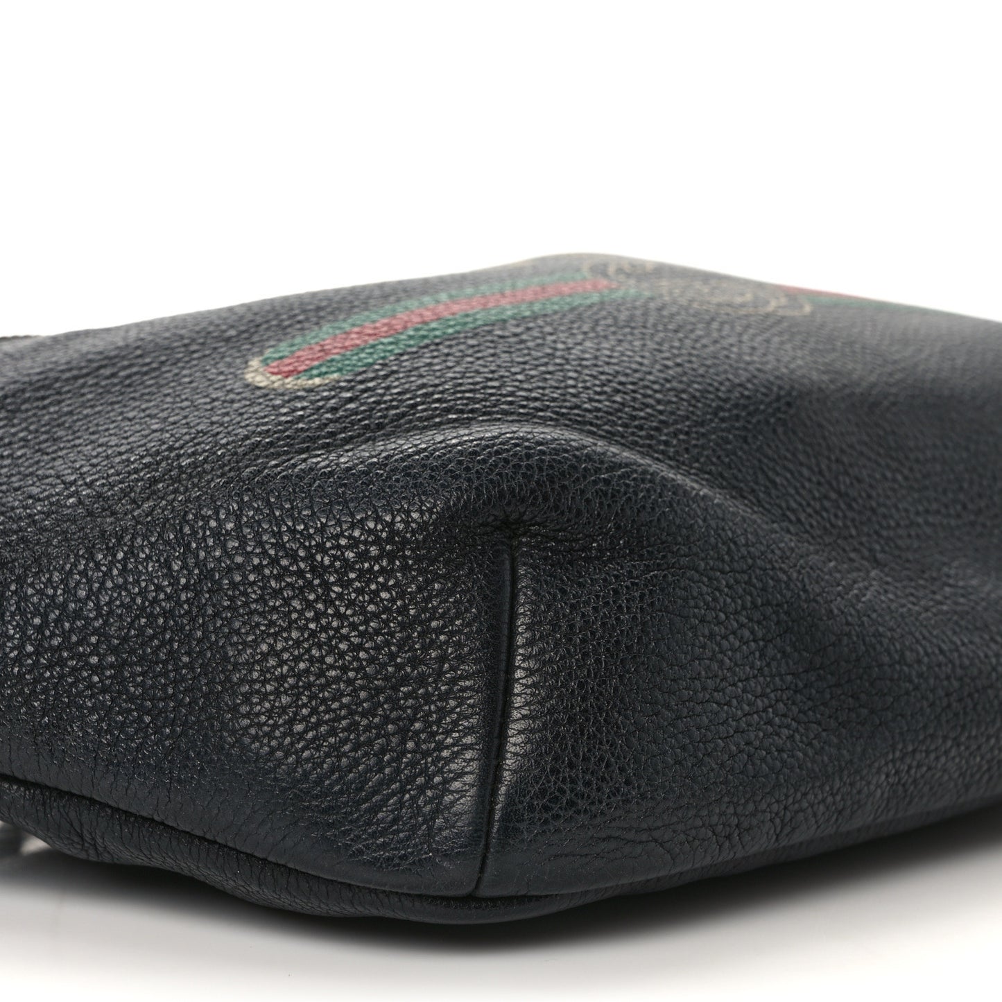 Grained Calfskin Logo Belt Bag Black