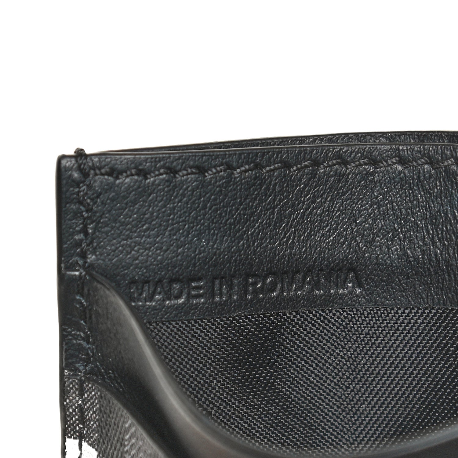 Burberry Vintage Check Calfskin Card Case Black 5 of 9