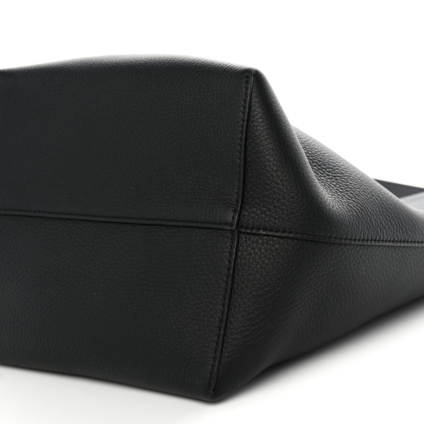 Grained Calfskin Medium N/S Park Tote Black