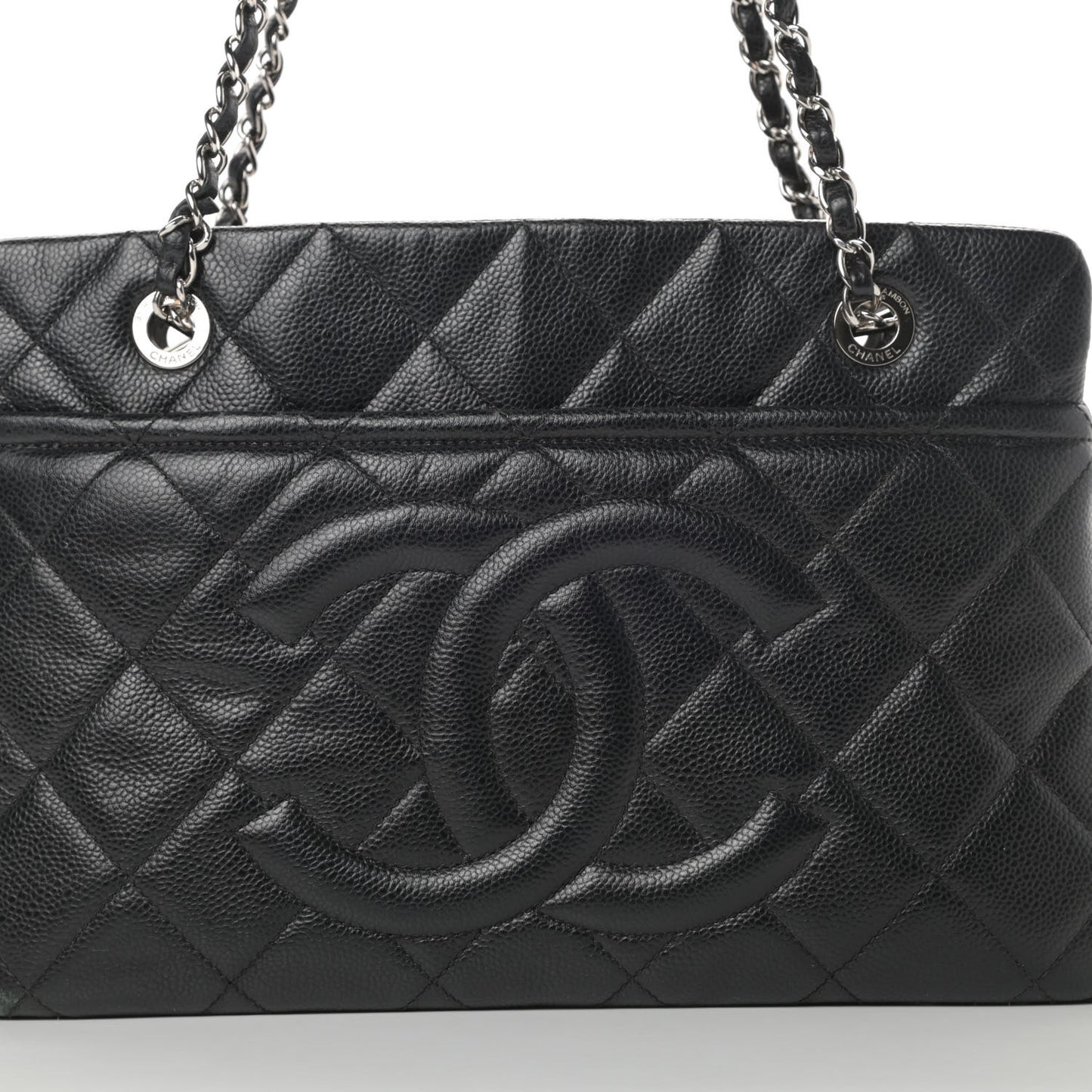 Caviar Quilted Timeless CC Soft Tote Black