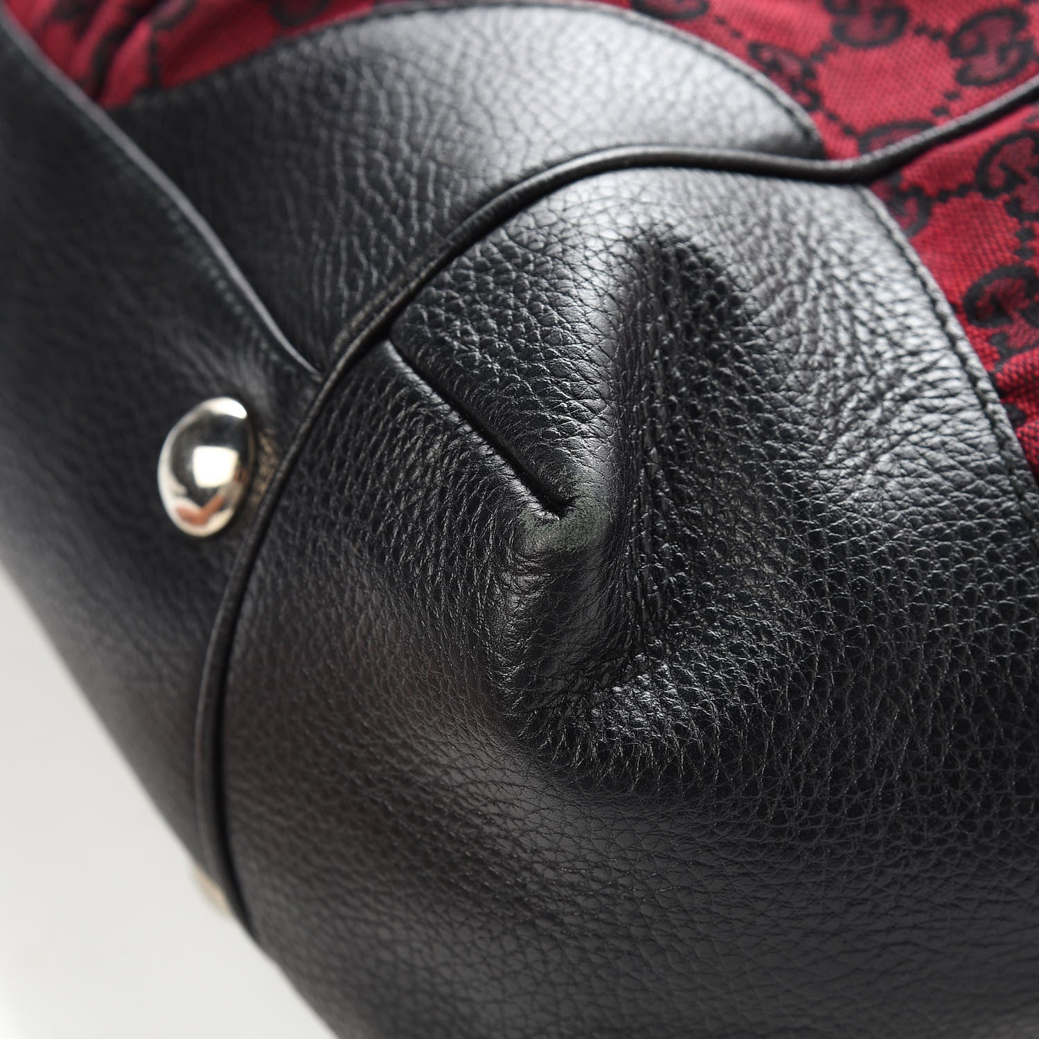 Gucci Monogram Full Moon Tote Red Black 11 of 14