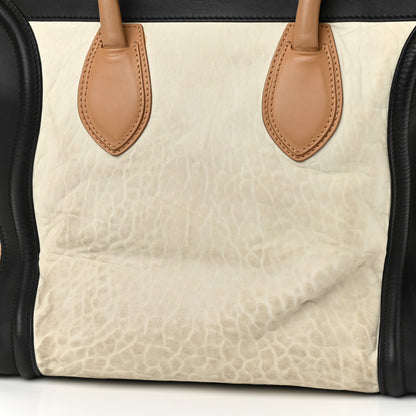 Celine Smooth Calfskin Shrunken Lambskin Medium Tri-Color Luggage White 17 of 20