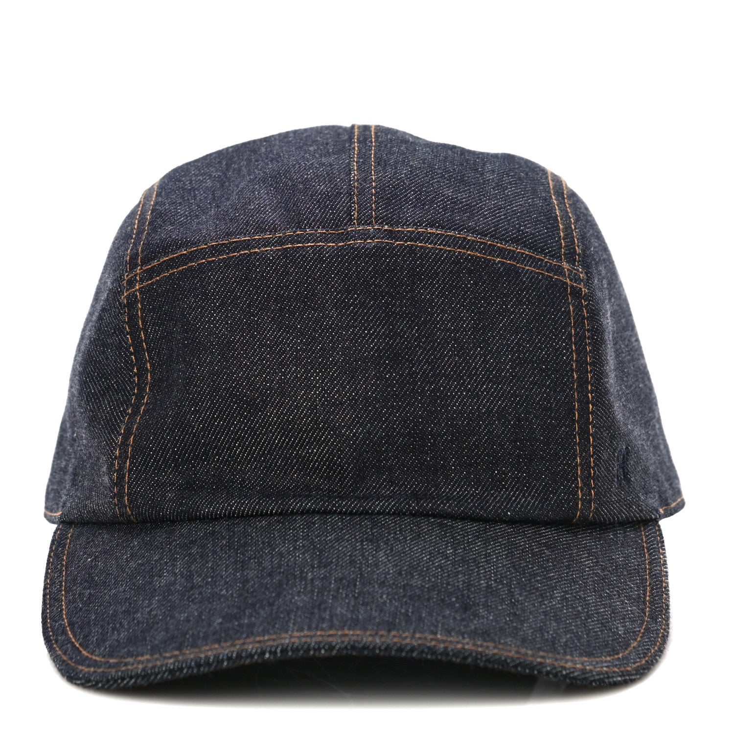 Hermes Cotton Denim Nevada Hat 58 Indigo 2 of 8